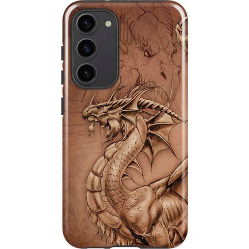 Tom Wood Dragon Parchment Galaxy S23 Plus Pro Case