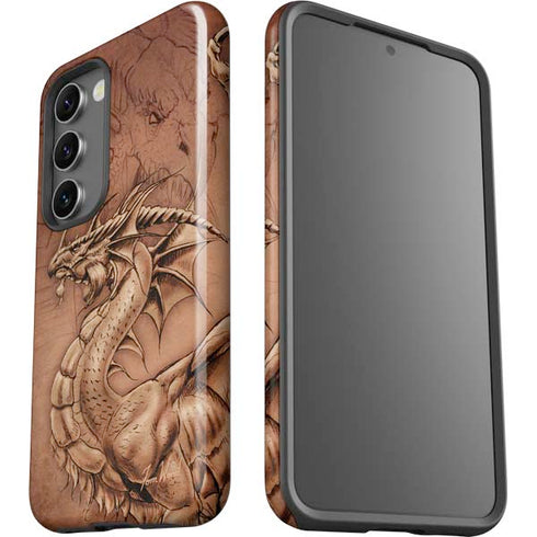 Tom Wood Dragon Parchment Galaxy S23 Plus Pro Case