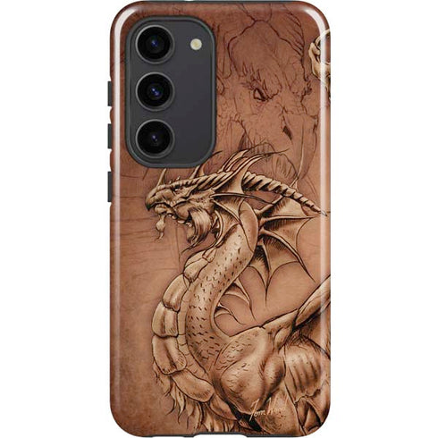 Tom Wood Dragon Parchment Galaxy S23 Pro Case