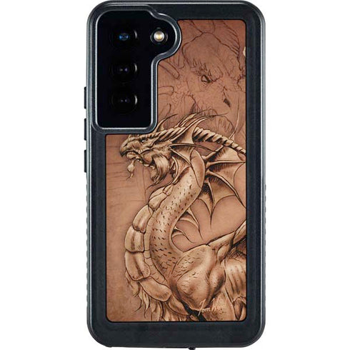 Tom Wood Dragon Parchment Galaxy S23 Waterproof Case
