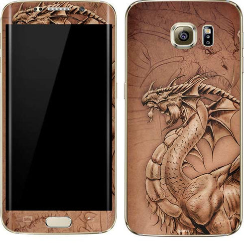 Tom Wood Dragon Parchment Galaxy S7 Edge Skin