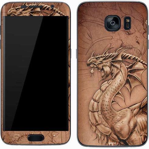 Tom Wood Dragon Parchment Galaxy S7 Skin