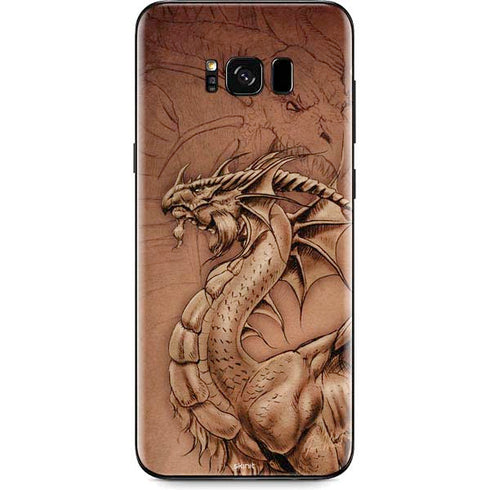 Tom Wood Dragon Parchment Galaxy S8 Skin