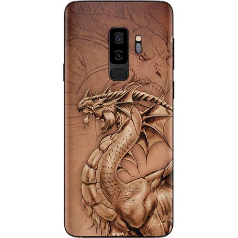 Tom Wood Dragon Parchment Galaxy S9 Plus Skin