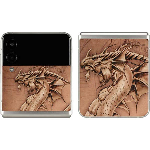 Tom Wood Dragon Parchment Galaxy Z Flip3 5G Skin