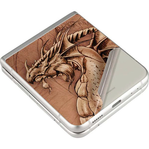 Tom Wood Dragon Parchment Galaxy Z Flip3 5G Skin