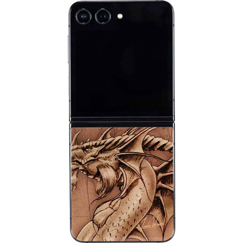 Dragon Parchment by Tom Wood Galaxy Z Flip5 5G Skin