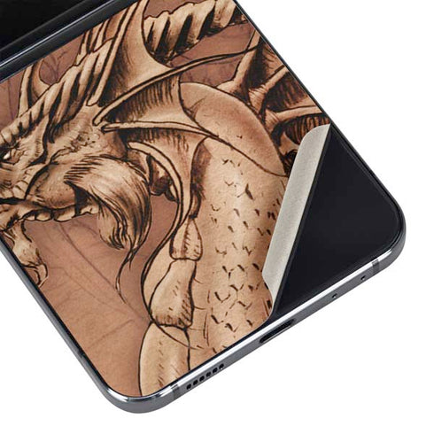 Dragon Parchment by Tom Wood Galaxy Z Flip5 5G Skin
