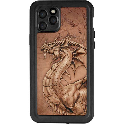 Tom Wood Dragon Parchment iPhone 11 Pro Waterproof Case