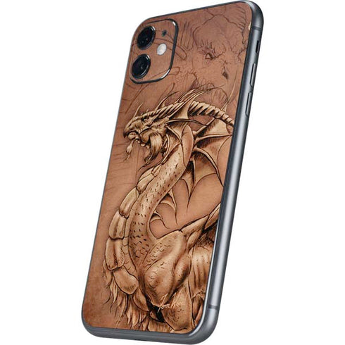 Tom Wood Dragon Parchment iPhone 11 Skin