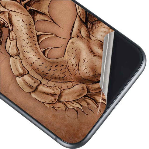Tom Wood Dragon Parchment iPhone 11 Skin