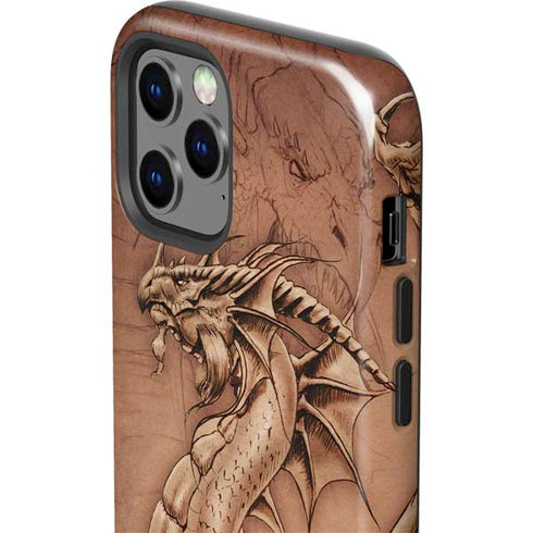 Tom Wood Dragon Parchment iPhone 12 Pro Impact Case