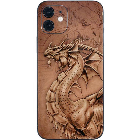 Tom Wood Dragon Parchment iPhone 12 Skin