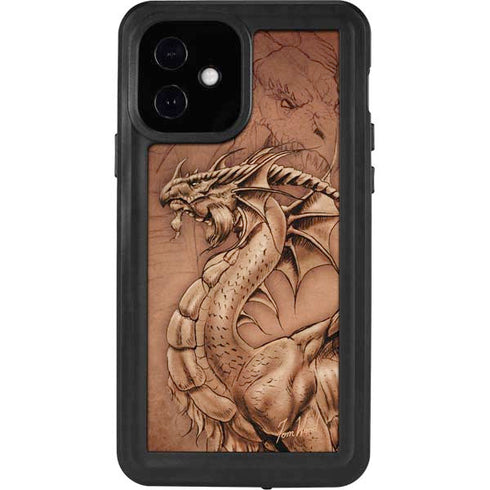Tom Wood Dragon Parchment iPhone 12 Waterproof Case