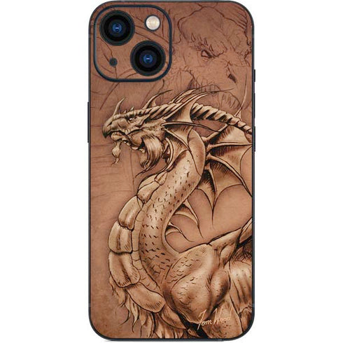 Tom Wood Dragon Parchment iPhone 13 Mini Skin
