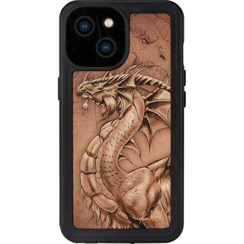 Tom Wood Dragon Parchment iPhone 13 Mini Waterproof Case