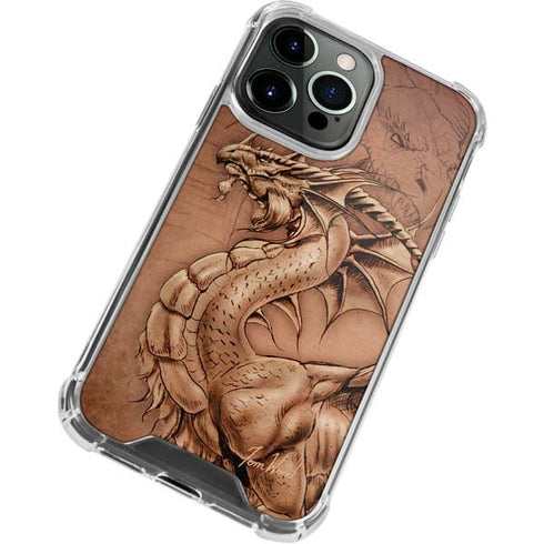 Tom Wood Dragon Parchment iPhone 13 Pro Clear Case