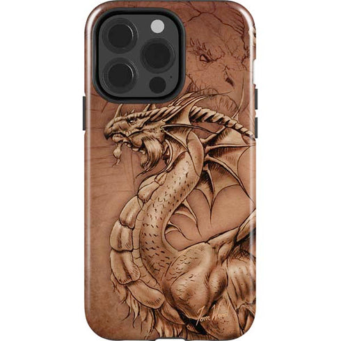 Dragon Parchment by Tom Wood iPhone 15 Pro Impact Case