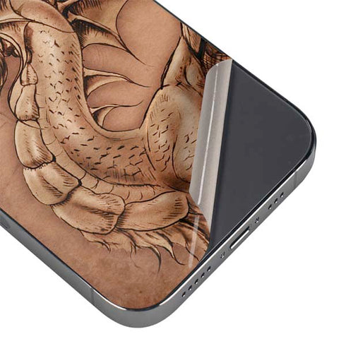 Tom Wood Dragon Parchment iPhone 14 Pro Skin