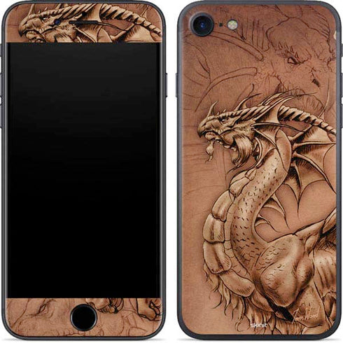 Tom Wood Dragon Parchment iPhone 8 Skin