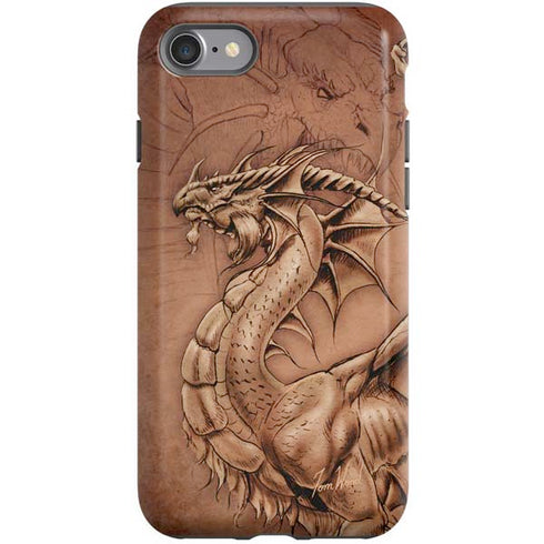 Tom Wood Dragon Parchment iPhone SE (2nd & 3rd Gen) Pro Case
