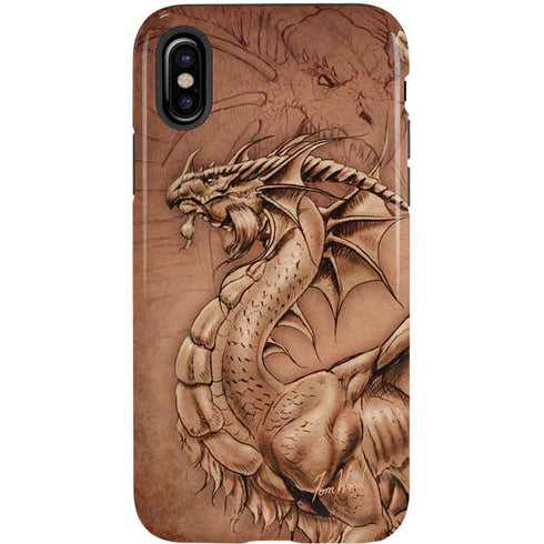 Tom Wood Dragon Parchment iPhone X Pro Case