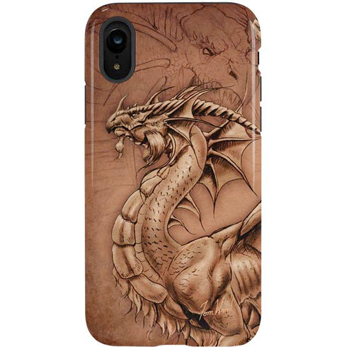 Tom Wood Dragon Parchment iPhone XR Pro Case