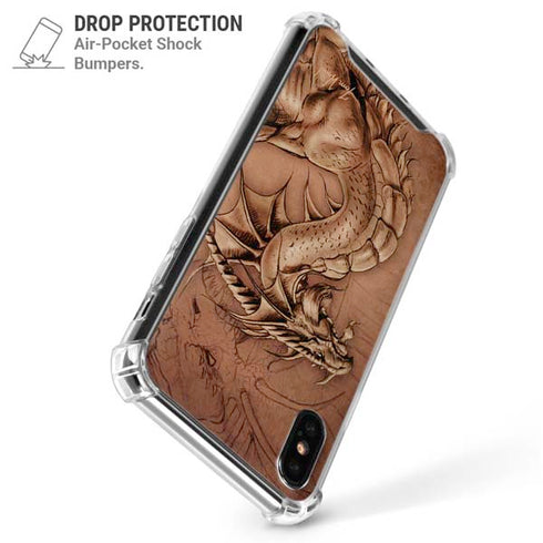 Dragon Parchment by Tom Wood iPhone XS Max Clear Case