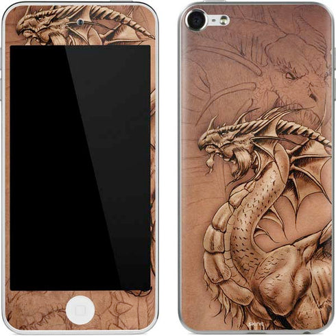 Tom Wood Dragon Parchment Apple iPod Skin