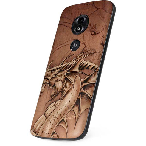 Tom Wood Dragon Parchment Moto E5 Play Skin