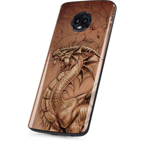 Tom Wood Dragon Parchment Moto G6 Skin