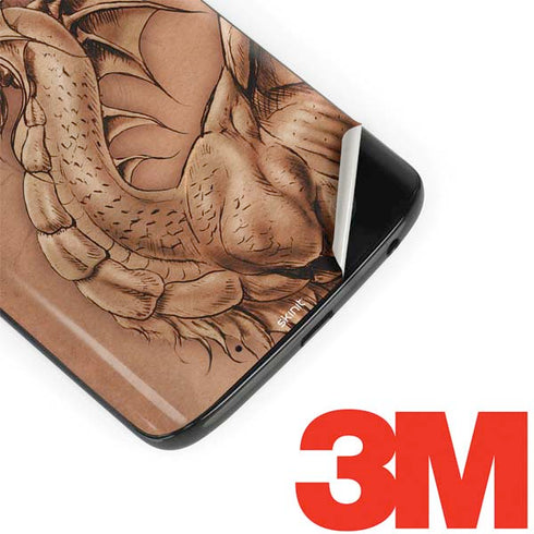 Tom Wood Dragon Parchment Moto G6 Skin