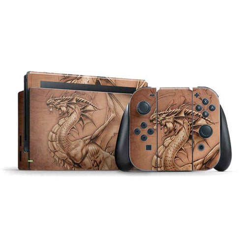 Tom Wood Dragon Parchment Nintendo Switch Bundle Skin