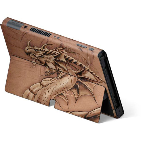 Tom Wood Dragon Parchment Nintendo Switch OLED (2021) Skin