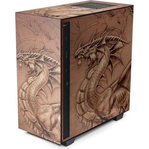 Tom Wood Dragon Parchment NZXT H510 Compact ATX Mid-Tower Case Skin