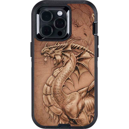 Dragon Parchment by Tom Wood Otterbox Defender iPhone Skin