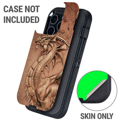 Dragon Parchment by Tom Wood Otterbox Defender iPhone Skin