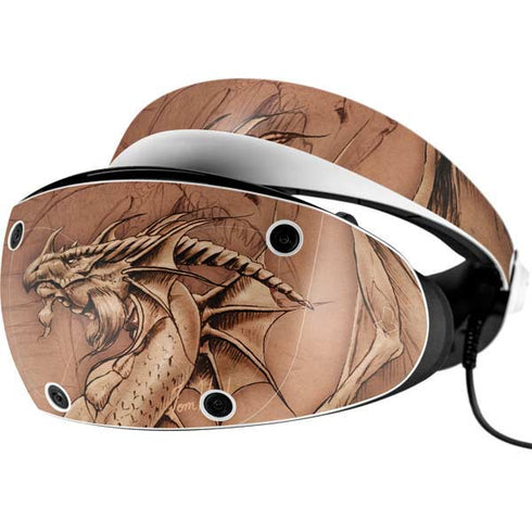 Tom Wood Dragon Parchment PlayStation VR2 Skin