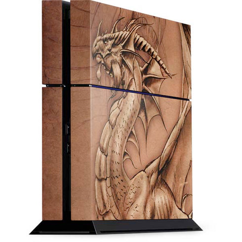 Tom Wood Dragon Parchment PS4 Console Skin