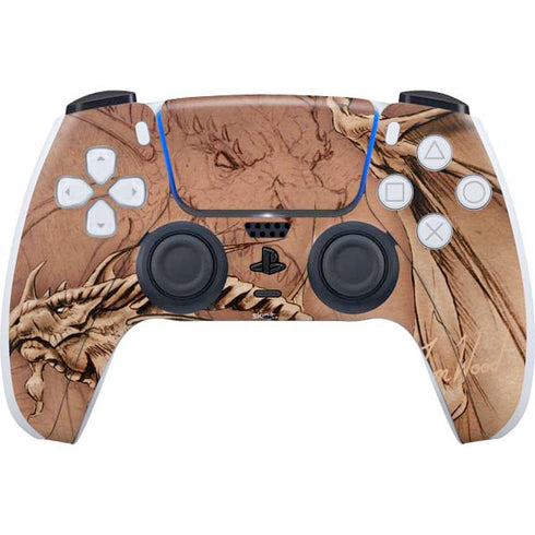 Tom Wood Dragon Parchment PS5 Controller Skin
