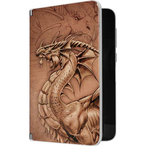 Tom Wood Dragon Parchment Surface Duo Skin