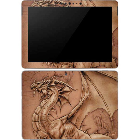 Tom Wood Dragon Parchment Surface Go Skin