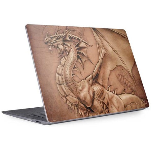 Tom Wood Dragon Parchment Surface Laptop 2 Skin