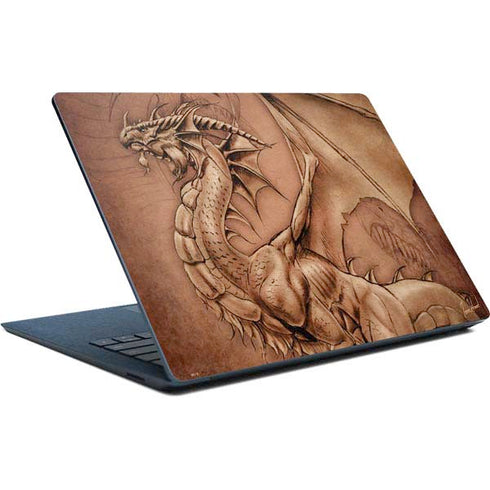 Tom Wood Dragon Parchment Surface Laptop Skin