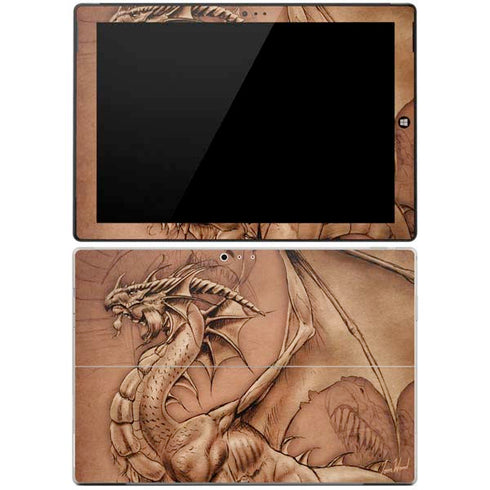 Tom Wood Dragon Parchment Surface Pro 3 Skin