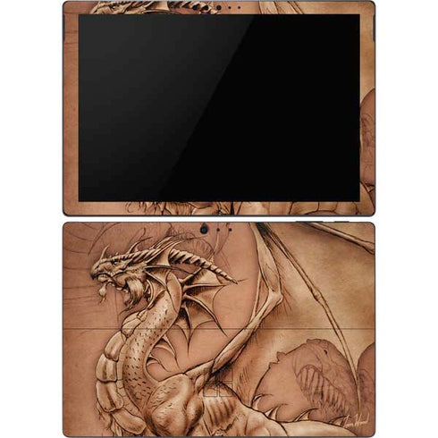 Tom Wood Dragon Parchment Surface Pro 6 Skin