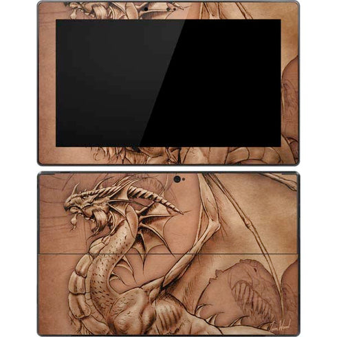 Tom Wood Dragon Parchment Surface Pro Tablet Skin