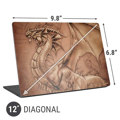 Tom Wood Dragon Parchment Universal Laptop 12in (9.8 x 6.8in) Skin