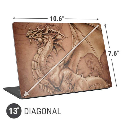 Tom Wood Dragon Parchment Universal Laptop 13in (10.6 x 7.6in) Skin