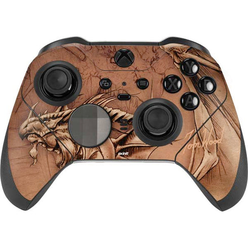 Tom Wood Dragon Parchment Xbox Elite Wireless Controller Series 2 Skin